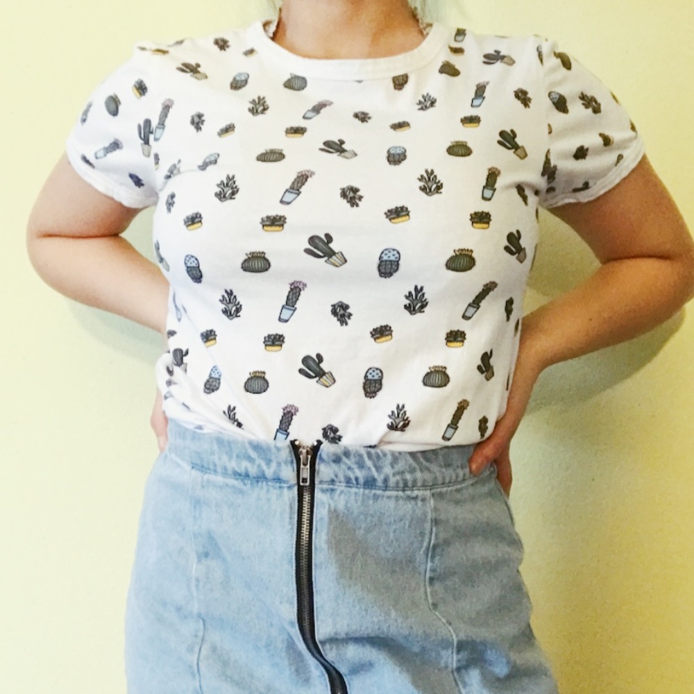 Cacti/Succulent Print Top (S)